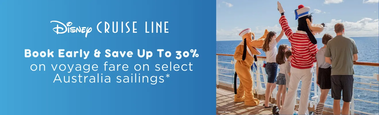 Limited Time Disney Cruise Line Offer! Save Up To 30% on Voyage Fares on Select Australia & New Zealand Sailings
